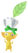 Yellow Pikmin with chef hat