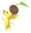 Yellow Pikmin with coin