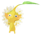Yellow Pikmin with dandelion