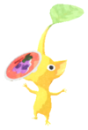Yellow Pikmin with sticker