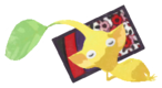 Yellow Pikmin with flower card