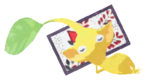 Yellow Pikmin with flower card
