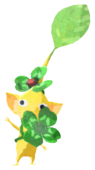 Yellow Pikmin with clover