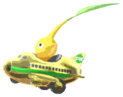 Yellow Pikmin with airplane toy