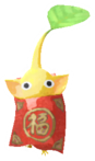 Yellow Pikmin with lunar new year ornament