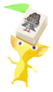 Yellow Pikmin with mahjong tile