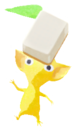 Yellow Pikmin with mahjong tile