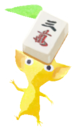 Yellow Pikmin with mahjong tile