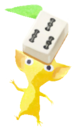 Yellow Pikmin with mahjong tile