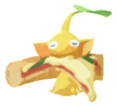 Yellow Pikmin with pizza
