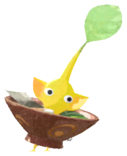 Yellow Pikmin with ramen keychain
