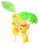 Yellow Pikmin with carnival feathers