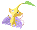 Yellow Pikmin with scissors