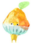 Yellow Pikmin with shaved ice