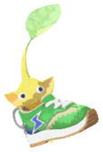 Yellow Pikmin with sneaker keychain