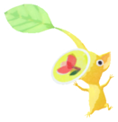 Yellow Pikmin with sticker