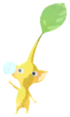 Yellow Pikmin with sticker