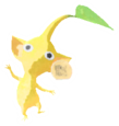 Yellow Pikmin with sticker