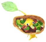 Yellow Pikmin with taco