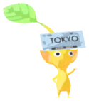 Yellow Pikmin with ticket