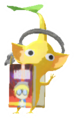 Yellow Pikmin with book keychain