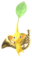 Yellow Pikmin with instrument