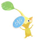 Yellow Pikmin with sticker
