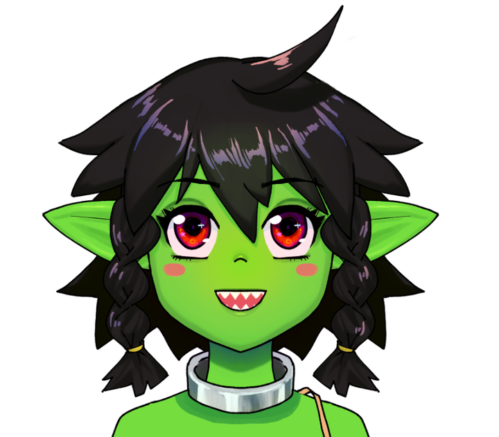 A drawing of a goblin