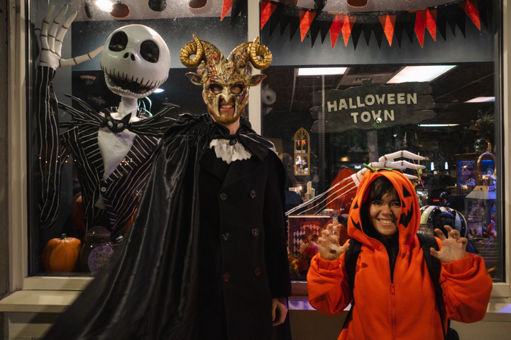 Me and Matt in front of a window display