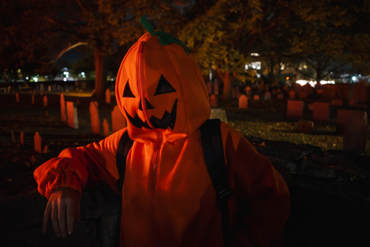 Me dressed as a pumpkin once again